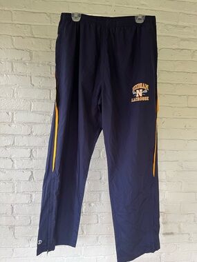 NEEDHAM LACROSSE Navy Men's Athletic Track Pants with Gold Accents